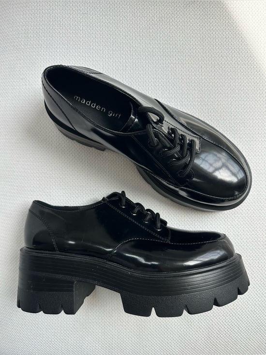 Madden Girl Shoes - NEW Madden Girl Women's Cagan Lug Sole Platform Lace Oxfords 9 Black Leather